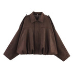 Vintage Military Bomber Jacket – Women’s Loose Fit Utility Coat