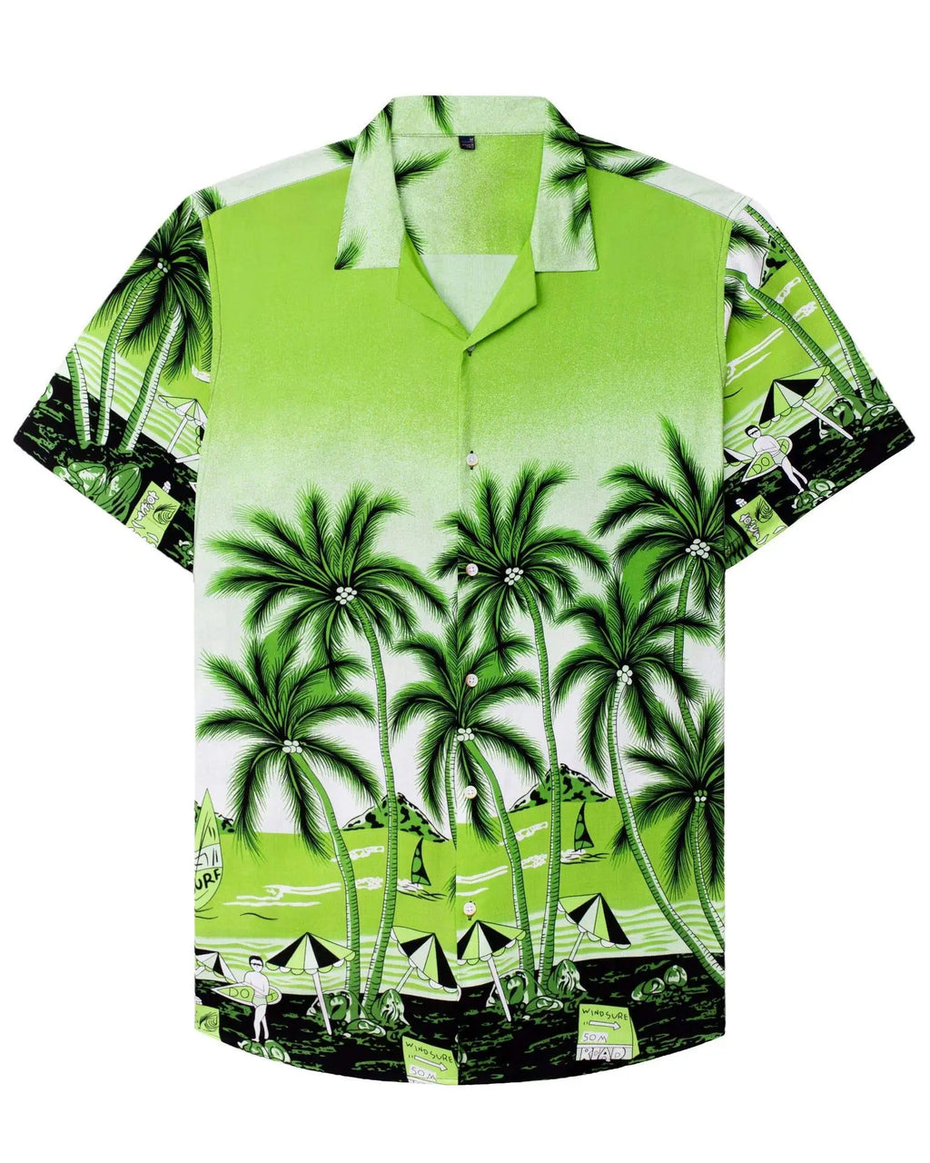 Unisex 3D Tropical Hawaiian Shirt – Colorful Plant Print Short Sleeve Top