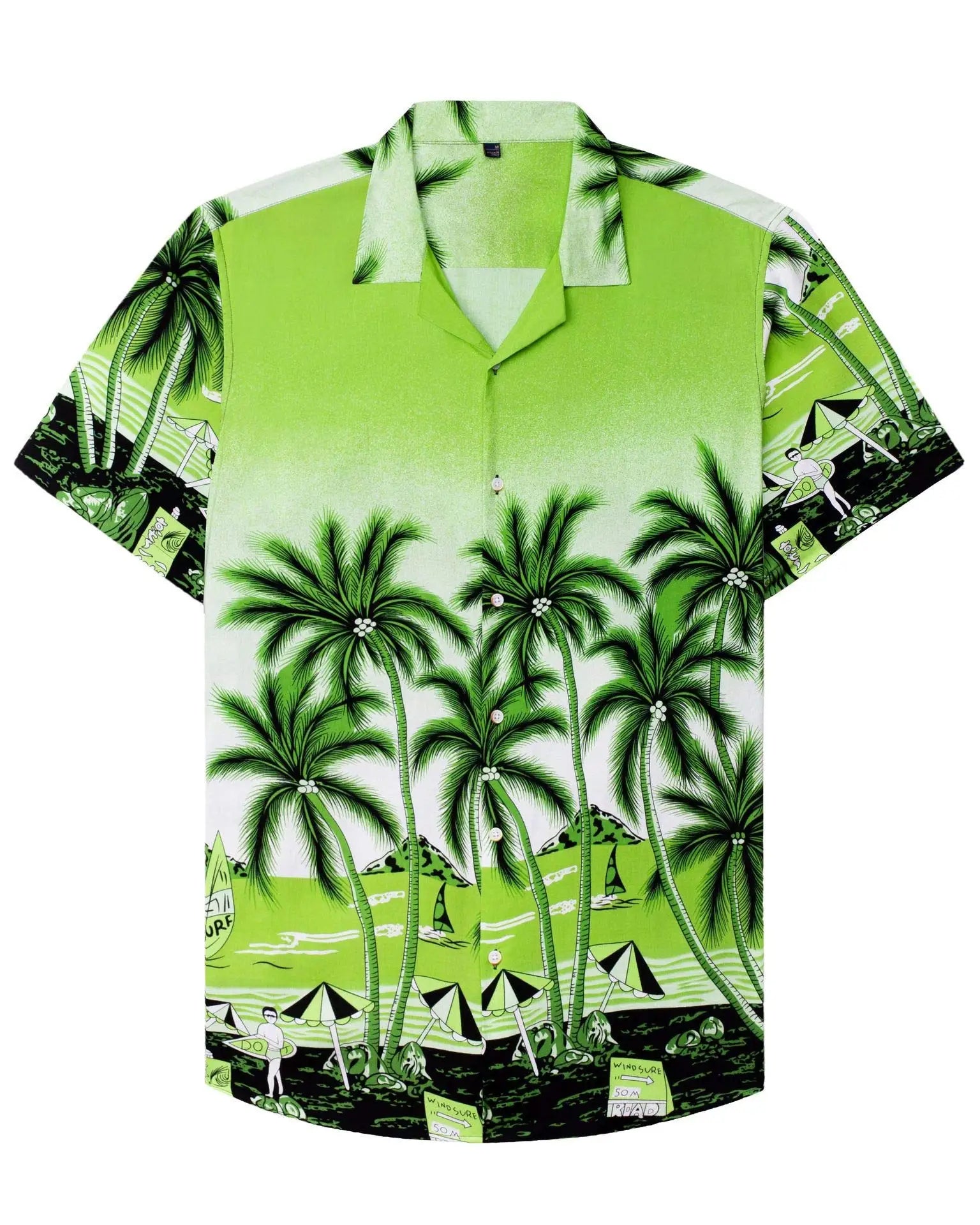 Unisex 3D Tropical Hawaiian Shirt – Colorful Plant Print Short Sleeve Top