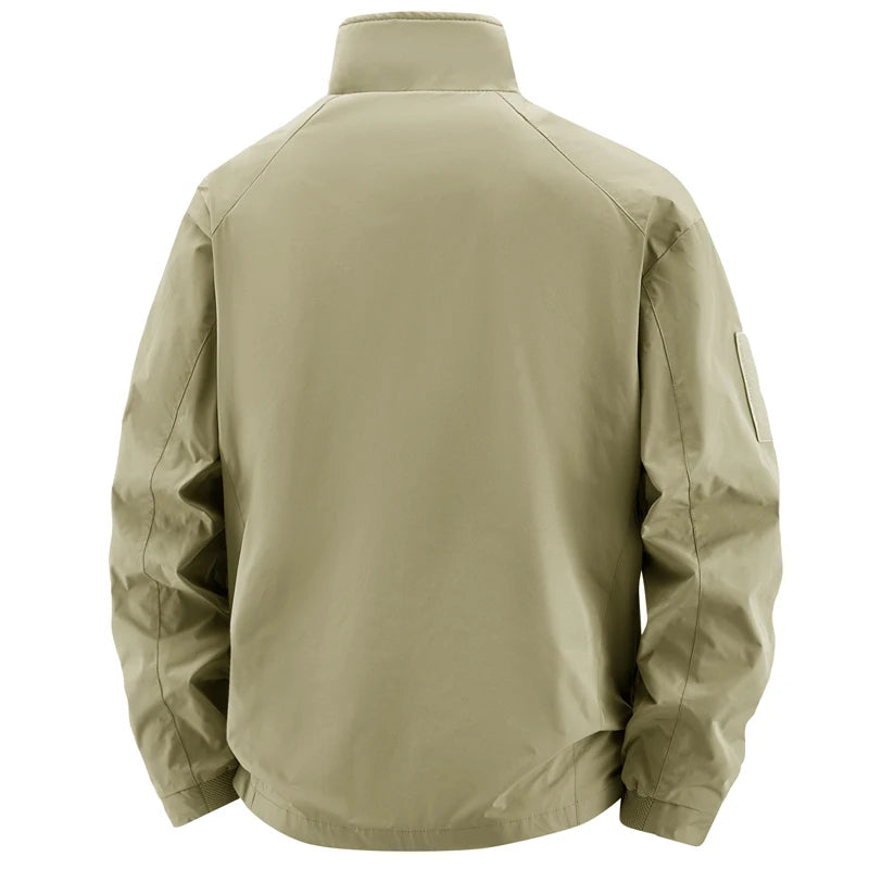 Men’s Solid Color Casual Jacket – Lightweight Spring Autumn Coat