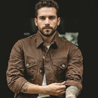 Men’s Retro Waxed Canvas Jacket – Waterproof Khaki Hunting Work Coat