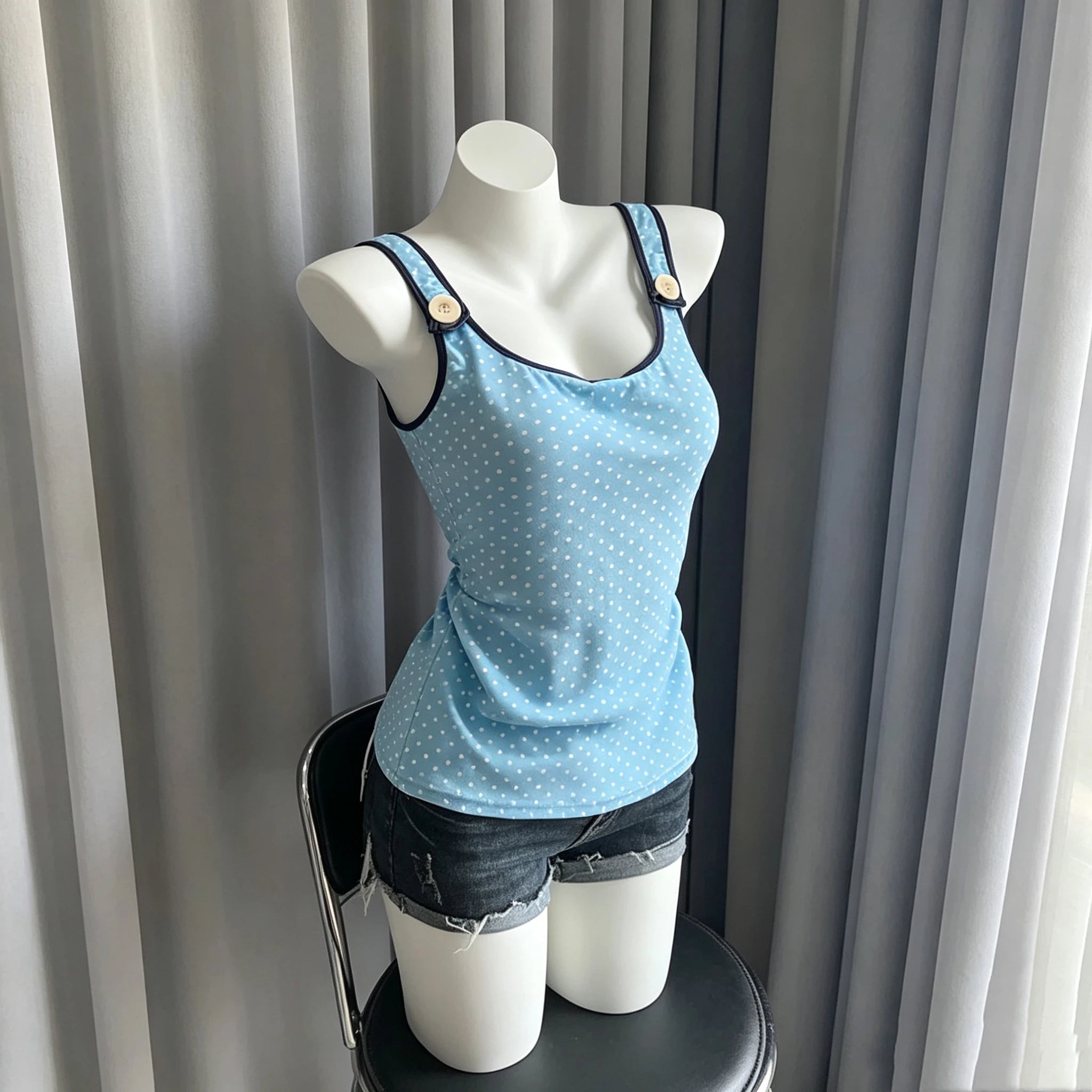 Vintage Leopard Lace Patchwork Cami – Women’s Y2K Sleeveless Summer Top