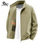 Men’s Solid Color Casual Jacket – Lightweight Spring Autumn Coat