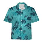 Men’s Cat Print Button-Up Shirt – Oversized Short Sleeve Summer Hawaiian Top