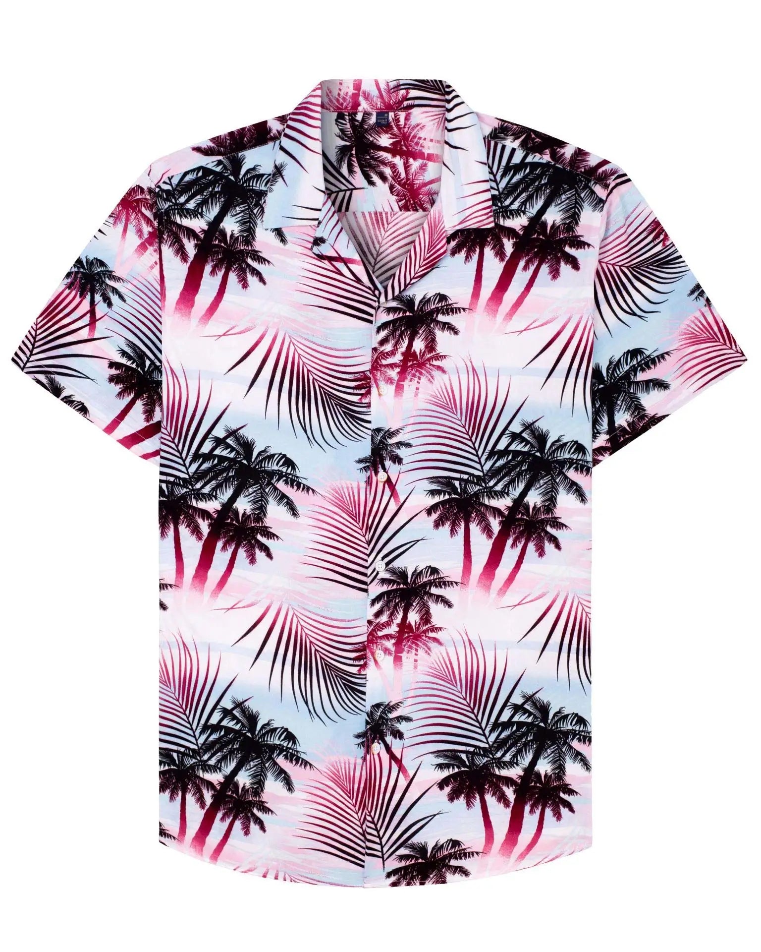 Unisex 3D Tropical Hawaiian Shirt – Colorful Plant Print Short Sleeve Top