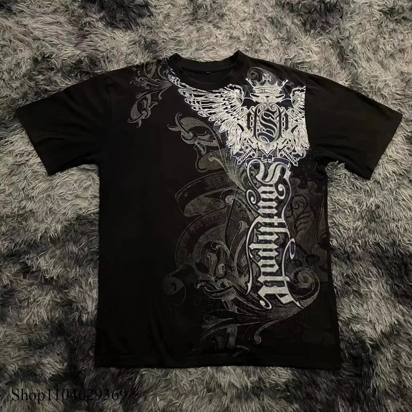 Y2K Gothic Oversized T-Shirt – Unisex High Street Graphic Cotton Top