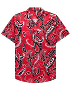 Unisex 3D Tropical Hawaiian Shirt – Colorful Plant Print Short Sleeve Top