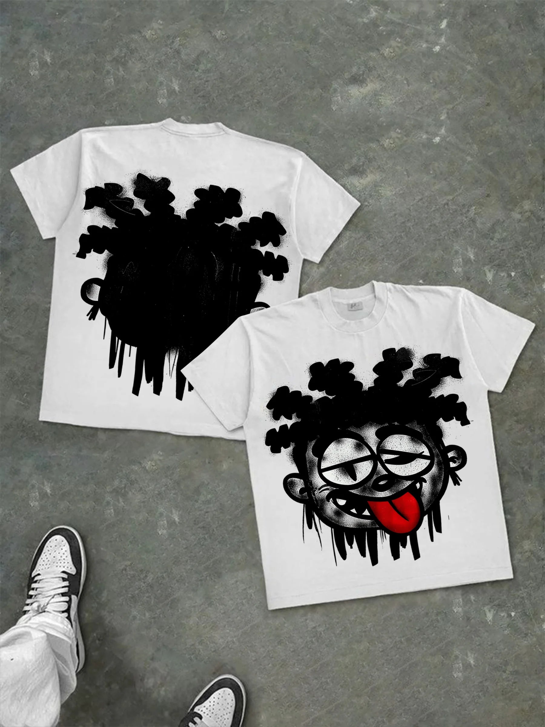 Unisex Harajuku Graphic T-Shirt – Oversized Y2K High Street Streetwear Tee