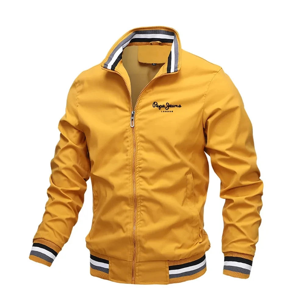 Men’s Waterproof Stand Collar Jacket – Casual Outdoor Sports Windbreaker