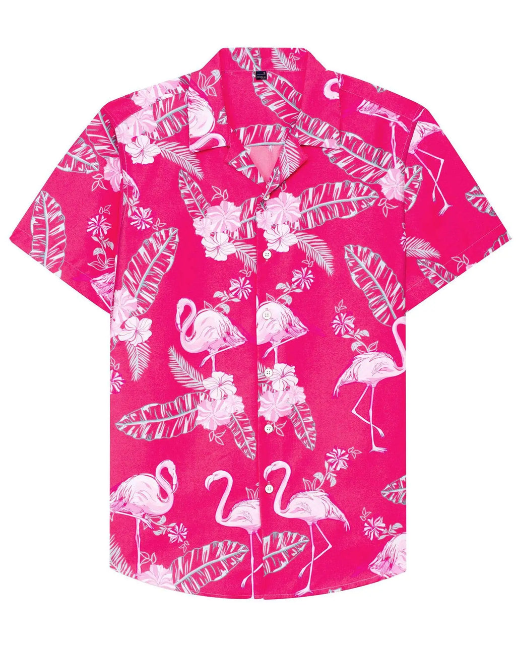 Unisex 3D Tropical Hawaiian Shirt – Colorful Plant Print Short Sleeve Top