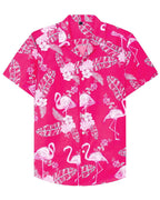 Unisex 3D Tropical Hawaiian Shirt – Colorful Plant Print Short Sleeve Top
