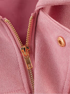 Suede Oversized Bomber Jacket – Women’s Long Sleeve Zip-Up Coat