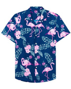 Unisex 3D Tropical Hawaiian Shirt – Colorful Plant Print Short Sleeve Top
