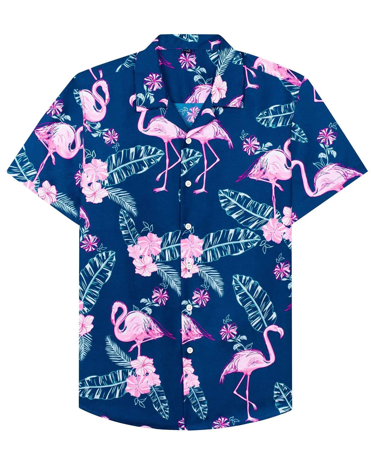Unisex 3D Tropical Hawaiian Shirt – Colorful Plant Print Short Sleeve Top