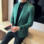 Men’s Slim Fit Velvet Blazer – Elegant Business & Wedding Suit Jacket