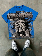 Men’s Statue of Liberty Graphic T-Shirt – Gothic Streetwear Cotton Tee
