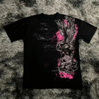 Y2K Gothic Oversized T-Shirt – Unisex High Street Graphic Cotton Top