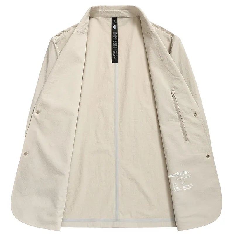 Men’s Tech Stretch Blazer – Lightweight Wrinkle-Resistant Travel Jacket