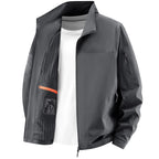 Men’s Solid Color Casual Jacket – Lightweight Spring Autumn Coat
