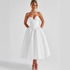 Yellow Tulle Corset Maxi Dress – Women’s Lace Up Evening Gown