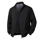 Men’s Plus Size Stand Collar Windbreaker – Casual Lightweight Jacket