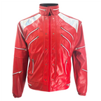 Men’s Red Zipper Jacket – Punk Inspired Casual Streetwear Outerwear