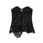 Sexy Lace Corset Crop Top – Women’s Off Shoulder Backless Summer Top