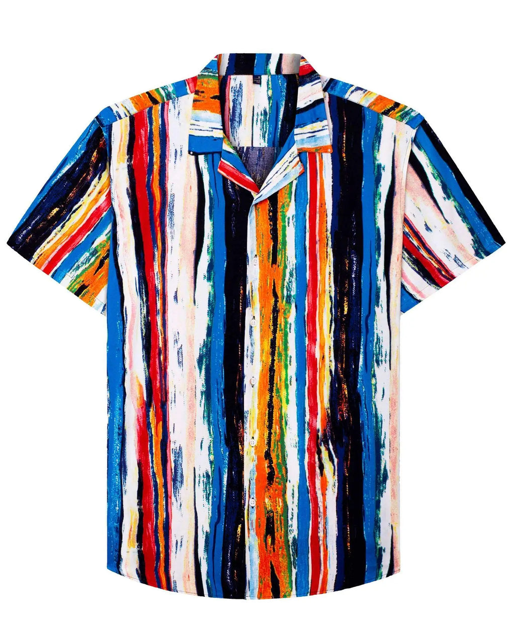 Unisex 3D Tropical Hawaiian Shirt – Colorful Plant Print Short Sleeve Top