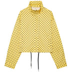 Polka Dot Bomber Jacket – Women’s Oversized Zip Up Outerwear