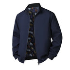 Men’s Plus Size Stand Collar Windbreaker – Casual Lightweight Jacket