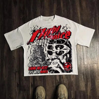Unisex Harajuku Graphic T-Shirt – Oversized Y2K High Street Streetwear Tee