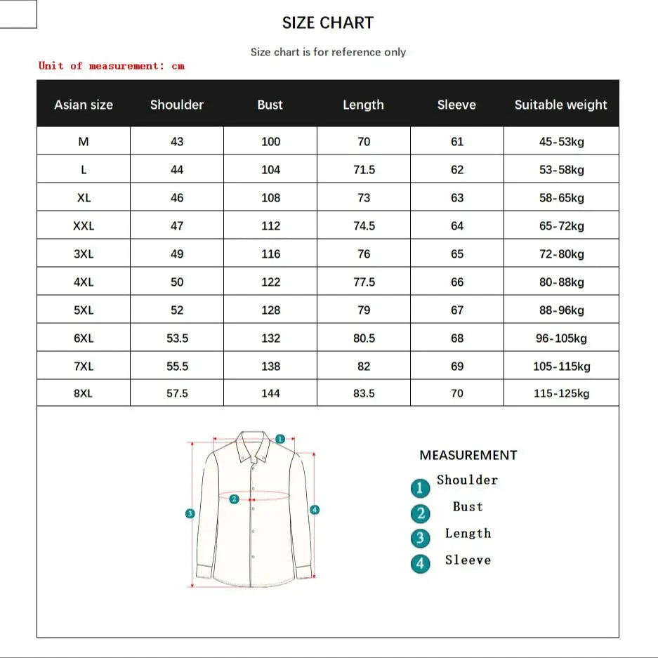 Men’s Plus Size Slim Fit Shirt – Classic White Long Sleeve Business Casual Top