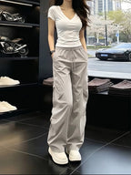 Men’s Lightweight Quick Dry Wide Leg Pants – Loose Fit Summer Trousers