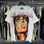 Unisex Crying Woman Graphic T-Shirt – Oversized Diamond Print Cotton Tee