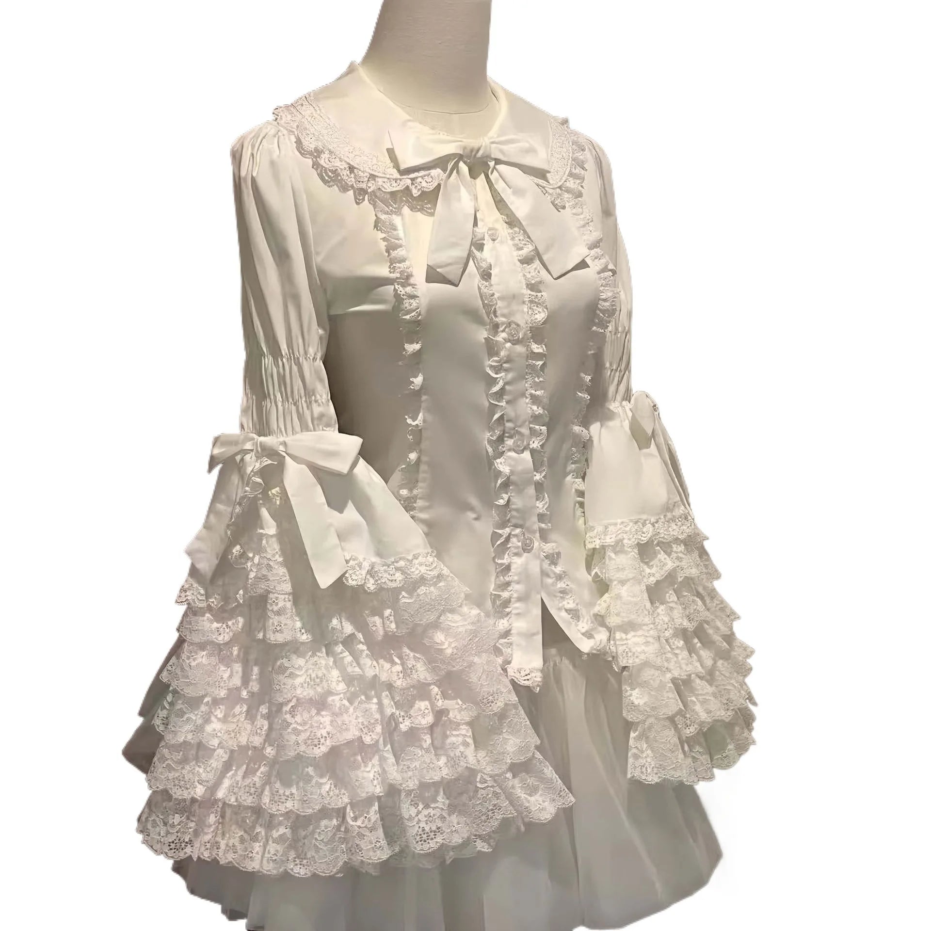 Lolita Lace Princess Sleeve Blouse – Women’s Long Sleeve Inner Top