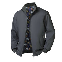 Men’s Plus Size Stand Collar Windbreaker – Casual Lightweight Jacket