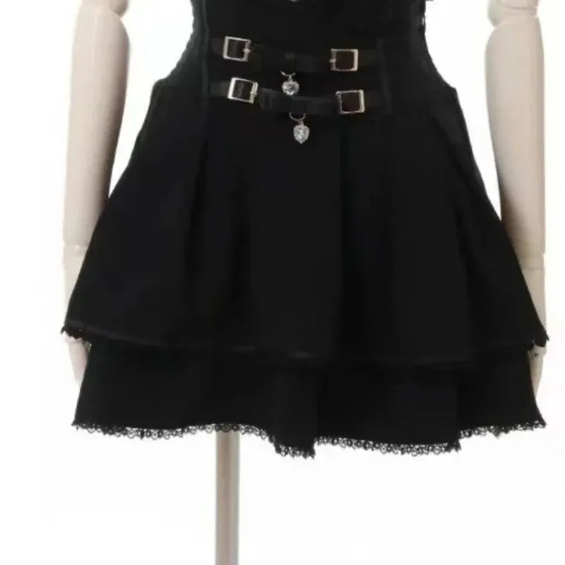 Lolita Bow Lace Blouse – Women’s Black & White Long Sleeve Shirt
