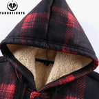 Men’s Fleece Hooded Windbreaker – Warm Casual Outdoor Jacket
