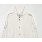 Women’s High Neck Bomber Jacket – Long Sleeve Shoulder Pad Outerwear