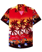 Unisex 3D Tropical Hawaiian Shirt – Colorful Plant Print Short Sleeve Top
