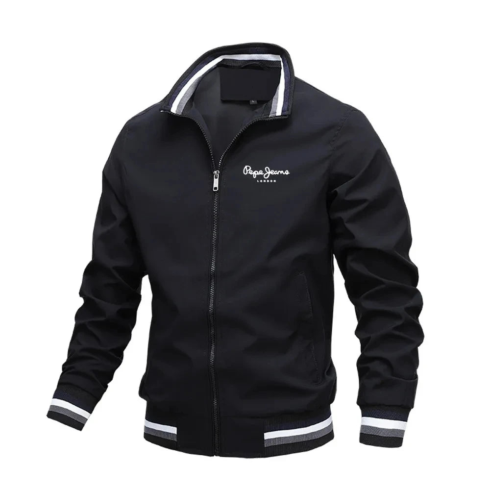 Men’s Waterproof Stand Collar Jacket – Casual Outdoor Sports Windbreaker