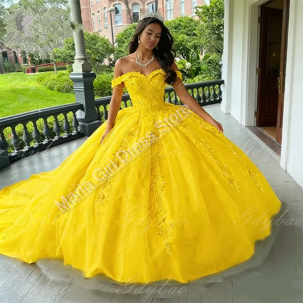 Pink Off Shoulder Tulle Princess Gown – Women’s Lace Formal Party Dress