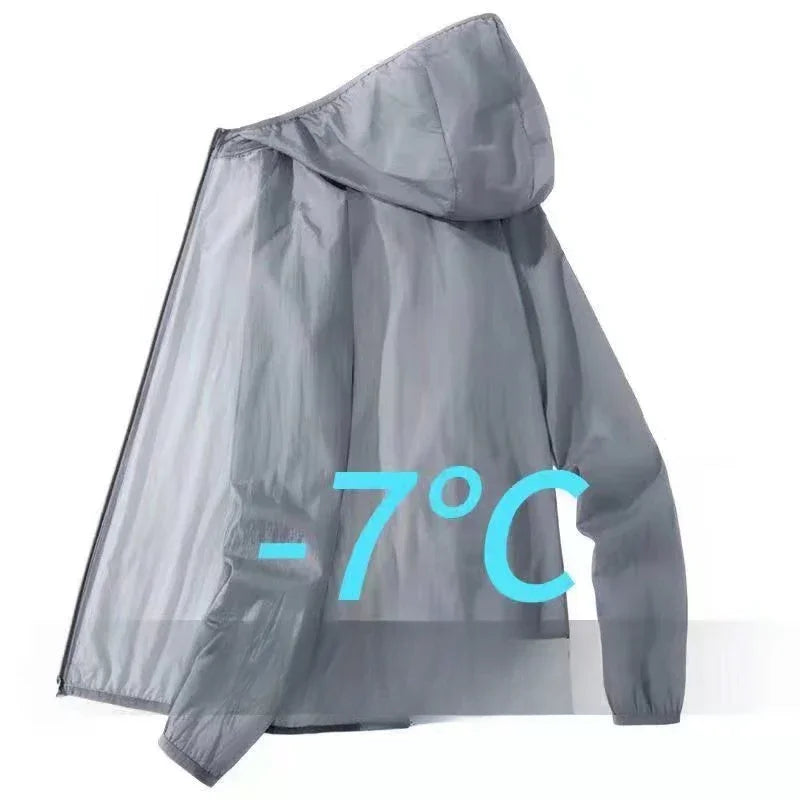 Men’s UV Protection Hooded Jacket – Lightweight Summer Outdoor Coat