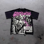 Unisex Harajuku Graphic T-Shirt – Oversized Y2K High Street Streetwear Tee
