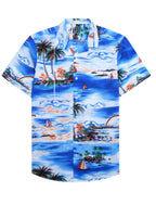 Unisex 3D Tropical Hawaiian Shirt – Colorful Plant Print Short Sleeve Top