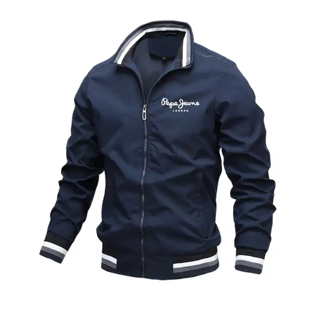 Men’s Waterproof Stand Collar Jacket – Casual Outdoor Sports Windbreaker