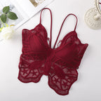 Sexy Butterfly Lace Backless Crop Top