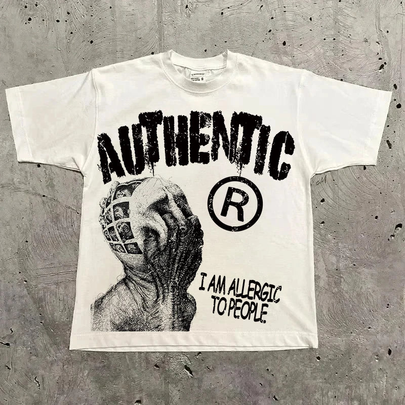 Unisex Harajuku Graphic T-Shirt – Oversized Y2K High Street Streetwear Tee