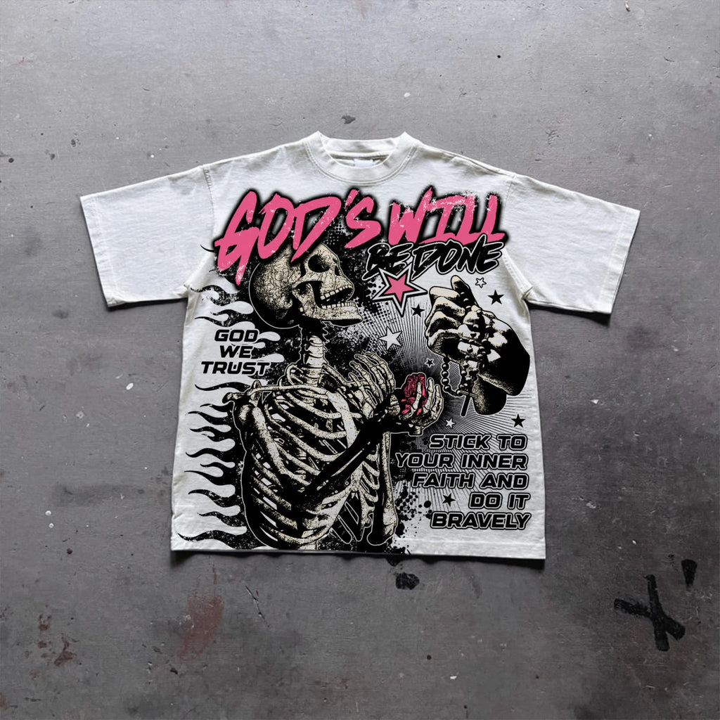 Unisex Harajuku Graphic T-Shirt – Oversized Y2K High Street Streetwear Tee
