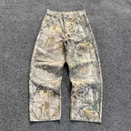 Men’s Leopard Wide Leg Jeans – Loose Straight Streetwear Denim Pants